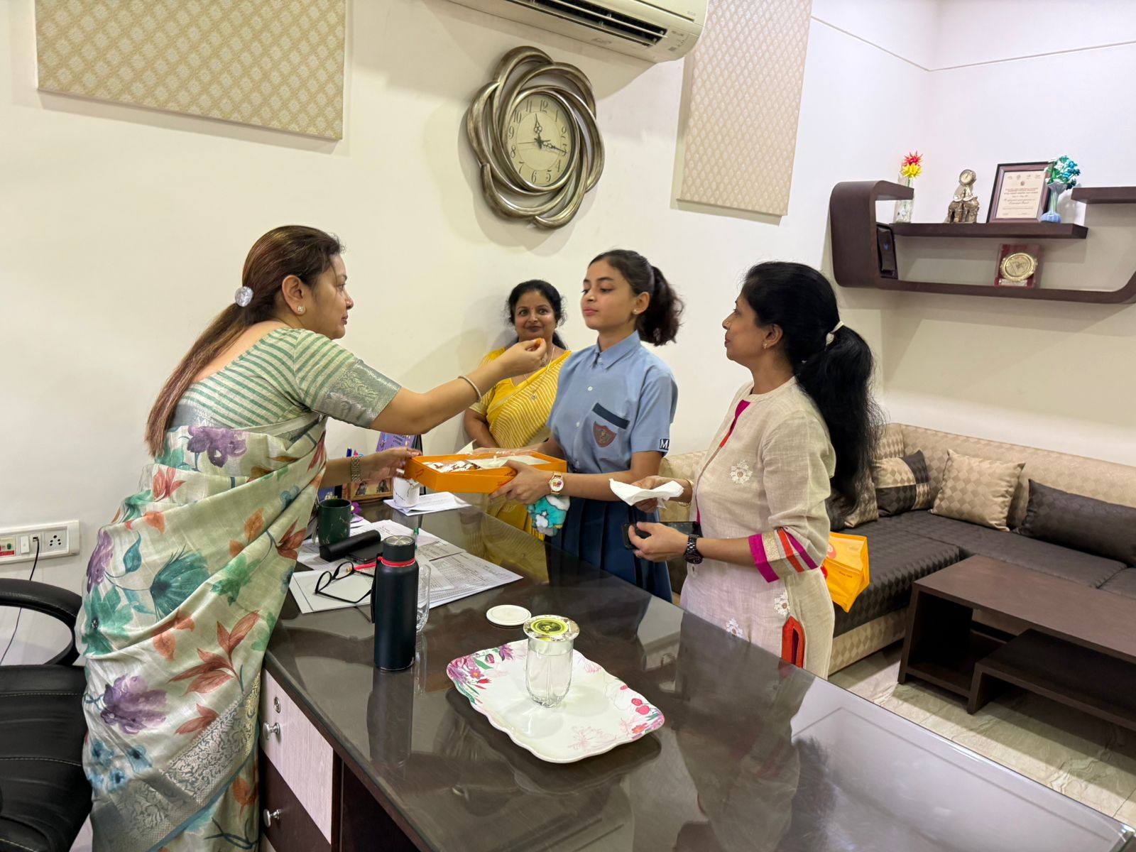 Board Results Declaration Celebration With the Directress Ma'am Mrs Rati Gupta